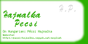 hajnalka pecsi business card