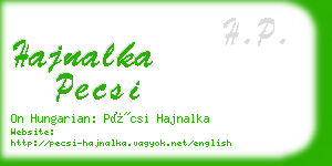 hajnalka pecsi business card